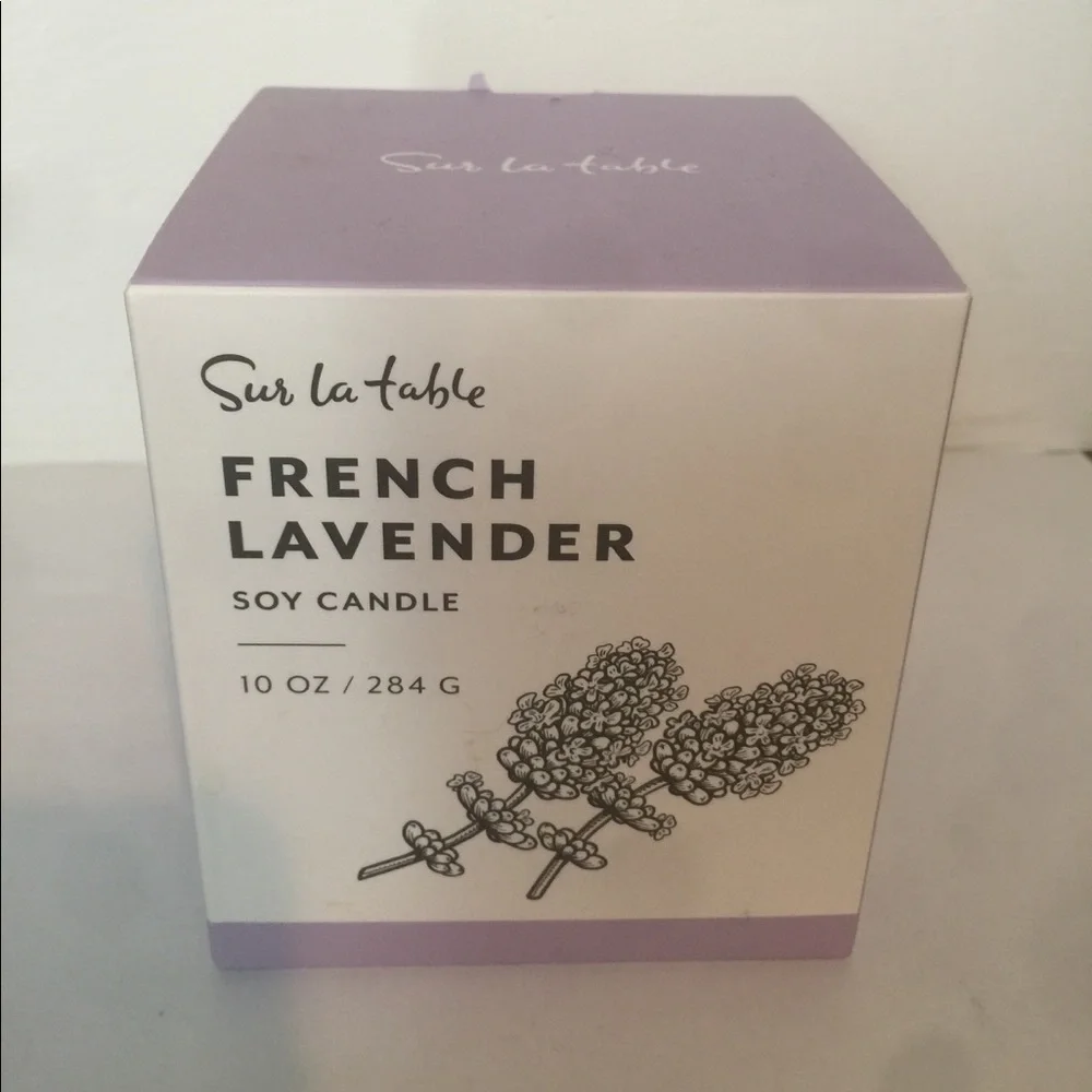 Sur La Table French Lavender Soy Candle 10oz NIB